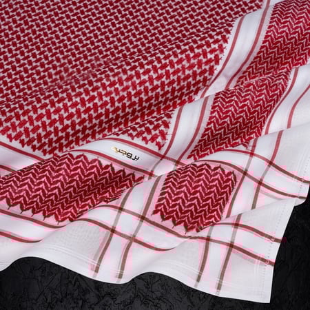 شماغ بروجيه شبابي دم الغزال خطوط حمراء