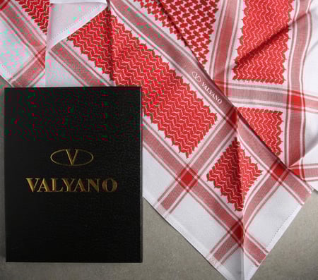 شماغ فاليانو كلاسيك احمر اخر اصدار