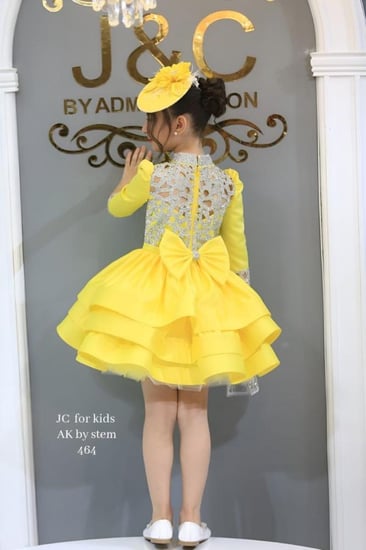 فستان "الإشراقة الصفراء" الفاخر للفتيات الصغيرات