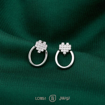 حلق فضة عيار 925