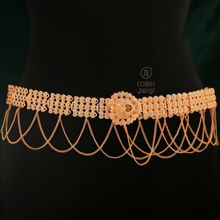 حزام مطلي تصميم ذهب