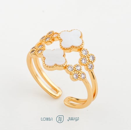 خاتم مطلي تصميم ألماس