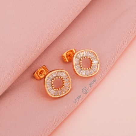 حلق زركون مطلي مميز