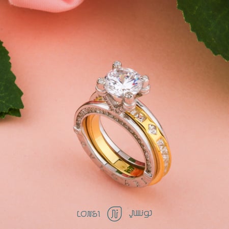 خاتم توينز فضة عيار 925