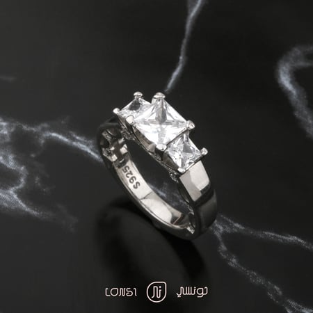 خاتم فخم فضة عيار 925