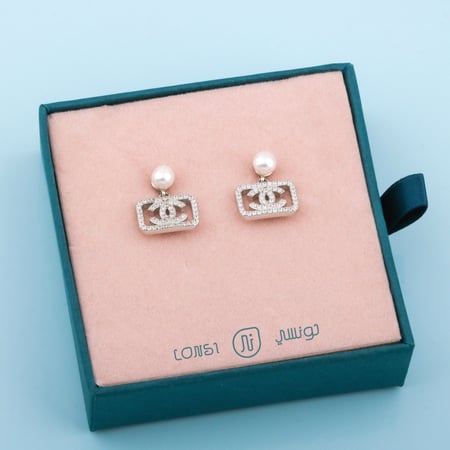 حلق لؤلؤ فضة عيار 925  7