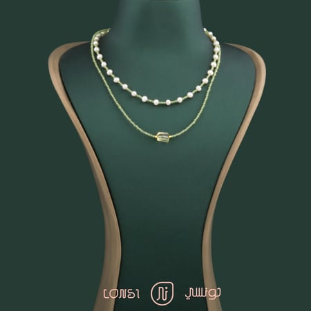 عقد لؤلؤ فضة عيار 925