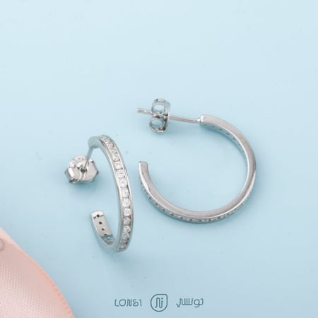 حلق دائري فضة عيار 925