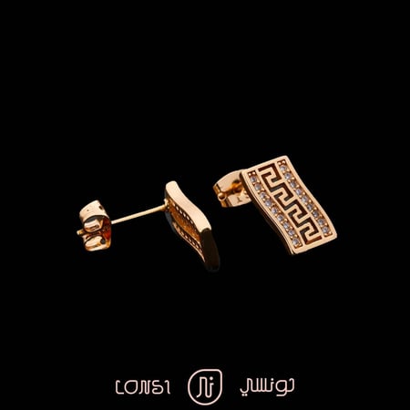 حلق زركون مطلي مميز