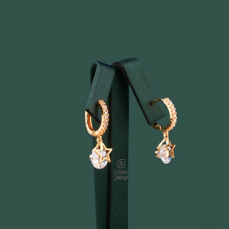 حلق زركون ناعم مطلي