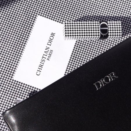 Dior Vegan Leather Pouch - Black