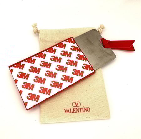 Valentino Beauty silicone phone sticker cardholder + stainless steel mirror