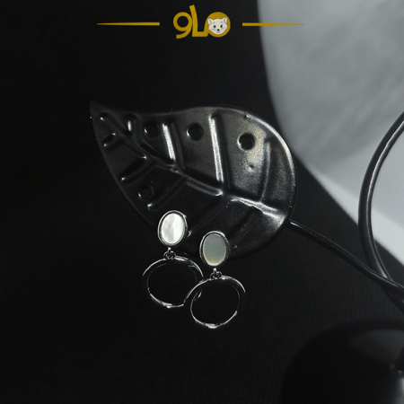 أقراط فضة موديل 9109