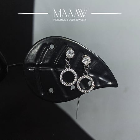 أقراط فضة 925s موديل 9172