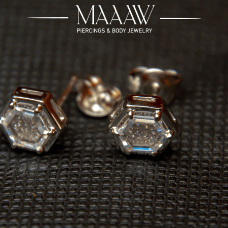 أقراط فضة موديل 9194