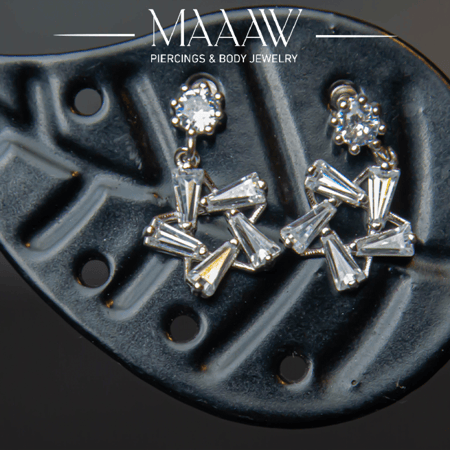 أقراط فضة موديل 9191