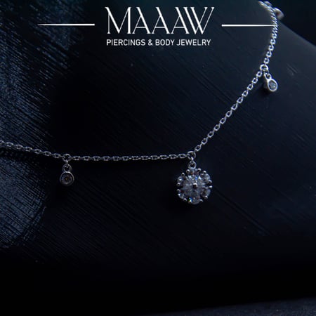 خلخال فضة موديل 9214