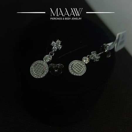 أقراط فضة موديل 9174