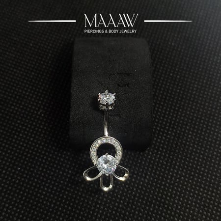 حلق بيرسينج فضة للسرة موديل 9142