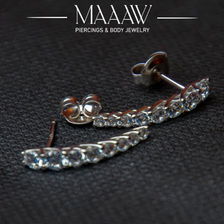 أقراط فضة موديل 9195