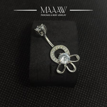 حلق بيرسينج فضة للسرة موديل 9142