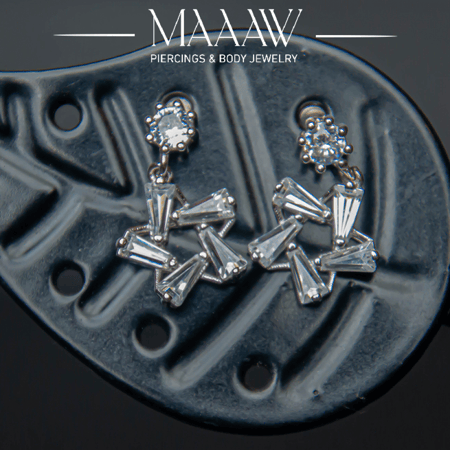 أقراط فضة موديل 9191