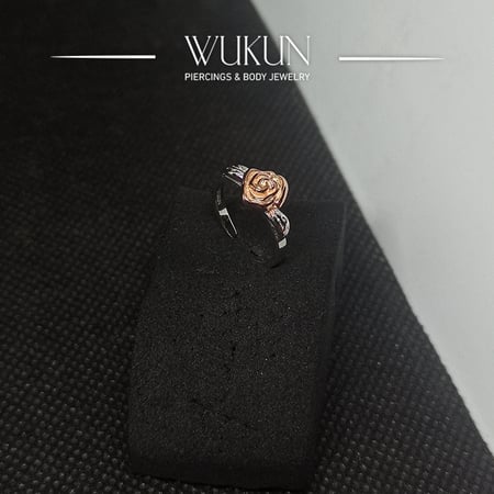 خاتم شاطئ فضة 925s لإصبع القدم بشكل وردة أورنج