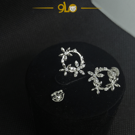 أقراط فضة موديل 9105