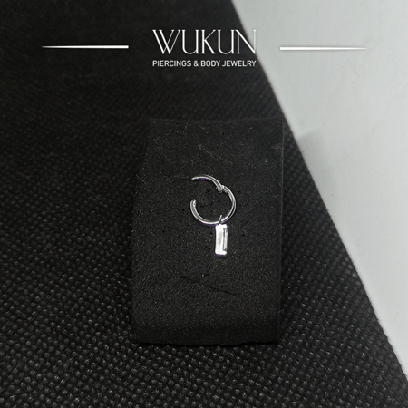 حلق فضة 925s بفص معلق موديل 9256