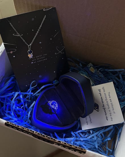 بكج خاتم نجمي مع القلاده الفضه