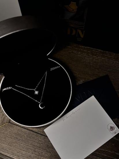 Moon and star  فضه استرلنيه عيار 925