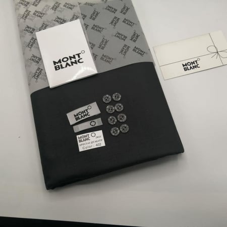 قماش مونت بلانك الصيفي الفاخر لون اسود