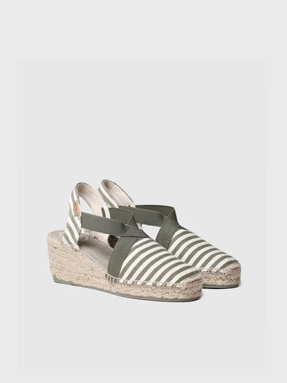 توني بونس صندل مخطط  بزيتي وابيض -TERRA-DD