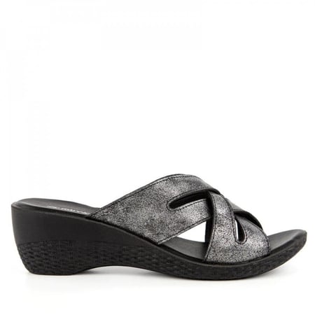 حذاء اسود مرتفع  - MUYA