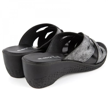 حذاء اسود مرتفع  - MUYA