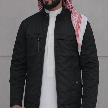 جاكيت 308 كم طويل شتوي مبطن بالفرو