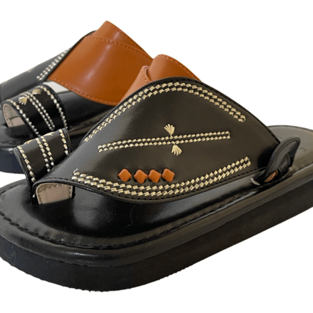 صندل رجالي شرقي اسود - بني