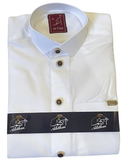 ثوب ولادي كبك - سكري بـ ازارير أسود وذهبي