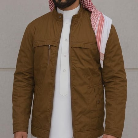 جاكيت 308 كم طويل شتوي مبطن بالفرو