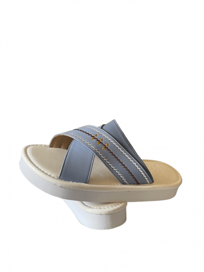 صندل رجالي بدون اصبع اوف وايت - سماوي