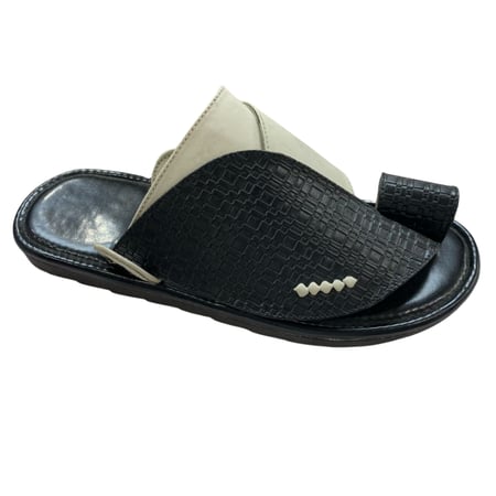 حـذاء رجــالي فـاخر أبيض - اسـود