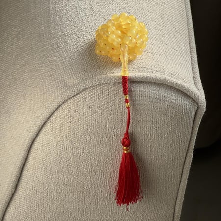 سبحة بكلايت اصفر شفاف  كركوشة