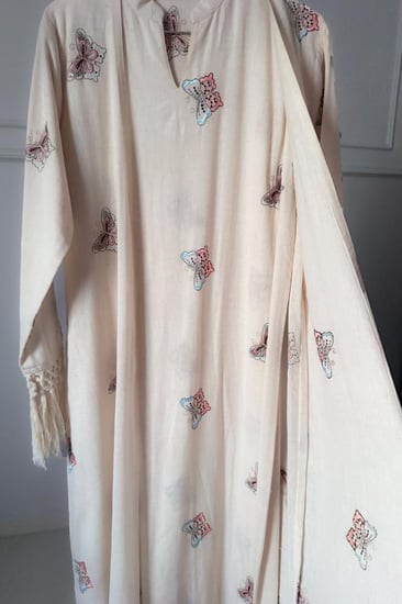 ثوب لينن من قطعتين - الفراشات