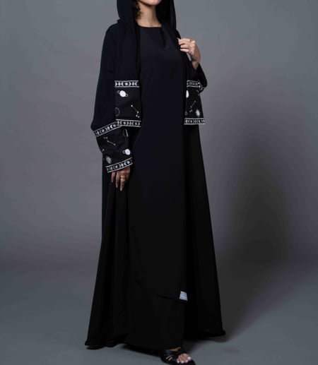 فستان السديم - أسود