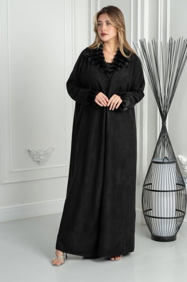 عبايه شتويه  شامواه  بلمسه من القطيفه الفاخرة