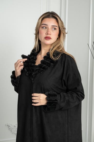 عبايه شتويه  شامواه  بلمسه من القطيفه الفاخرة