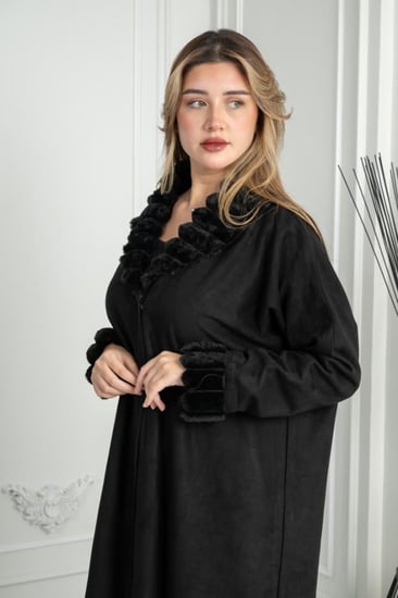 عبايه شتويه  شامواه  بلمسه من القطيفه الفاخرة