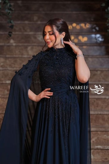 صور فستان سهره كحلي