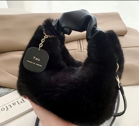 حقيبة نسائية كتف فخمة أسود