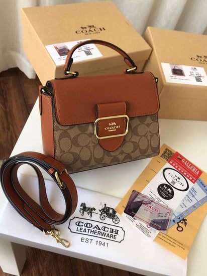 شنطة كوتش ميني بني كاراميل